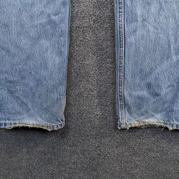 Levi's 505 Men's Regular Straight Fit Jeans Blue 38x30 Stone Wash Denim - Picture 12 of 14